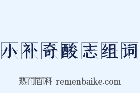 小补奇酸志组词是什么意思的图片